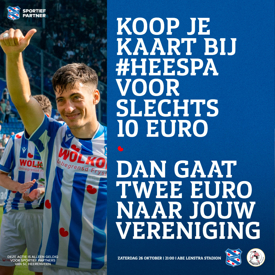 Kaartverkoopactie sc Heerenveen – Sparta